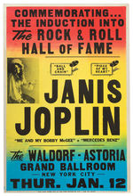 JANIS JOPLIN & FRANK ZAPPA ROCK & ROLL HALL OF FAME POSTER PAIR.