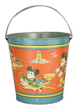 LARGE SAND PAIL FEATURING UNAUTHORIZED LIKENESSES OF MICKEY, MINNIE AND KRAZY KAT.