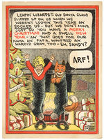 LITTLE ORPHAN ANNIE HAROLD GRAY PERSONAL 1929 CHRISTMAS CARD.