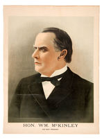 McKINLEY RARE FULL COLOR 1896 CAMPAIGN POSTER.