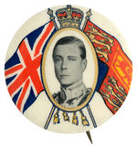 KING GEORGE VI GRAPHIC BUTTON FROM THE HAKE COLLECTION.
