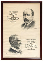 ALTON B. PARKER/HENRY G. DAVIS 1904 JUGATE POSTER FRAMED.