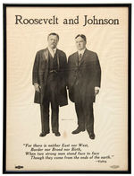 “ROOSEVELT AND JOHNSON” CLASSIC 1912 JUGATE POSTER WITH KIPLING VERSE.