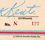 SUPERMAN "SUPERMEN OF AMERICA" CLUB LOW NUMBER CERTIFICATE (FIRST VERSION).