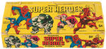“MARVEL SUPER HEROES” DONRUSS GUM CARD SET WITH DISPLAY BOX/WRAPPER.