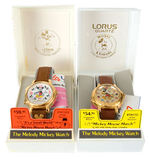 "THE MELODY MICKEY MOUSE WATCH" LOT WITH MUSICAL STORE DISPLAY.