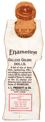 COLLEGE THEME LOT OF CIGARETTE LEATHERS AND POLISH CO. DOLL CARD.