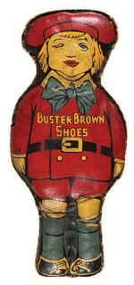 "BUSTER BROWN SHOES" OILCLOTH DOLL.