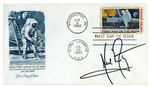 NEIL ARMSTRONG SIGNED FIRST DAY COVER.