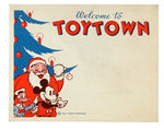 "TOYTOWN" CHRISTMAS-RELATED STORE SIGN AND CATALOGUE FLIER.