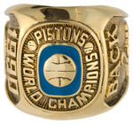 “PISTONS WORLD CHAMPIONS” PAIR OF GIGANTIC RINGS GIVEN ONLY TO SUITE HOLDERS AND THE PRESS.