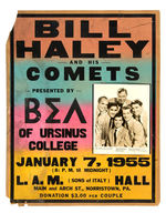 VERY RARE “BILL HALEY AND HIS COMETS” 1955 PERSONAL APPEARANCE POSTER.