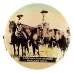 "A SOUVENIR FROM 101 RANCH/MARLAND, OKLA." REAL PHOTO TAPE MEASURE.