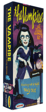 "THE VAMPIRE - A CASTLE CREATURE" BOXED AURORA MODEL KIT.