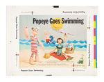 COLORFORMS "POPEYE GOES SWIMMING" KIT PRINTERS PROOF.