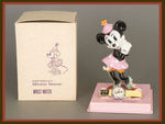 MINNIE MOUSE BOXED WATCH SET WITH FIGURE.