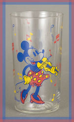 MINNIE MOUSE GLASS FROM RARE MUSICAL NOTE SERIES.