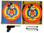 “MICKEY MOUSE ARCHERY” BOXED TARGET GAME.