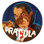 "FAMOUS MONSTERS" FIRST VERSION LARGE SIZE DRACULA BUTTON.