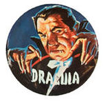 "FAMOUS MONSTERS" FIRST VERSION LARGE SIZE DRACULA BUTTON.