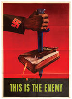 “THIS IS THE ENEMY” WORLD WAR II POSTER.