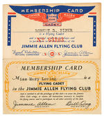 “THE JIMMIE ALLEN FLYING CLUB” FOUR PIECE LOT.