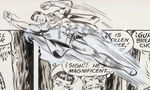 "SUPERMAN" ORIGINAL DAILY STRIP ART REMARQUED BY WAYNE BORING.
