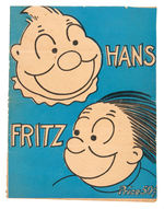 "HANS AND FRITZ/KATZENJAMMER KIDS" FOUR PIECE SONG FOLIO LOT PLUS SHEET MUSIC.