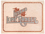 “THE LEGEND OF THE LONE RANGER” PROMOTIONAL SHEET AND PREMIERE BULLET.