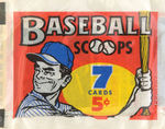 “1961 NU-CARD SCOOPS BASEBALL” GAI GRADED UNOPENED CARD PACK WITH BABE RUTH CARD.
