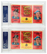 TOPPS FOLDEES PSA GRADED CARDS FEATURING BABE RUTH.