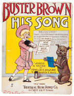 "BUSTER BROWN" FOUR PC. SHEET MUSIC LOT PLUS STAGE SHOW PROMO.