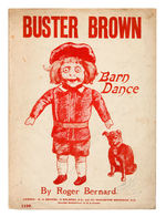 "BUSTER BROWN" FOUR PC. SHEET MUSIC LOT PLUS STAGE SHOW PROMO.