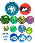 COLLECTION OF ANTI-VIETNAM PEACE DOVE BUTTONS.