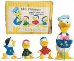 “DONALD DUCK AND THREE NEPHEWS” BOXED FIGURINE SET BY DAN BRECHNER.