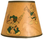 DONALD DUCK AS COWBOY CERAMIC LAMP WITH SHADE.
