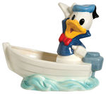 DONALD DUCK IN MOTORBOAT RARE CERAMIC PLANTER BY SHAW.