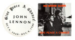 “GIVE PEACE A CHANCE!” PAIR OF JOHN LENNON MEMORIAL BUTTONS.