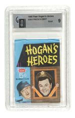 "HOGAN'S HEROES" GRADED UNOPENED GUM CARD PACK.