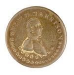 HARRISON 1840 SCARCE CLOTHING BUTTON WITH PORTRAIT.