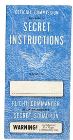 "FLIGHT COMMANDER" BADGE, MAILER, AND RARE "OFFICIAL COMMISSION."