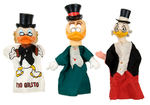 UNCLE SCROOGE AND BEAGLE BOYS PUPPET LOT.