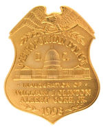 CLINTON-GORE 1993 INAUGURAL METROPOLITAN POLICE DC BADGE.