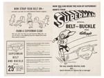 "SUPERMAN BELT AND BUCKLE" KELLOGG'S PREMIUM LOT.