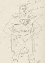 "SUPERMAN" FLEISCHER STUDIOS ORIGINAL SUPERMAN COLOR MODEL ART.