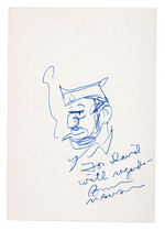 “FOR DAVID WITH REGARDS BILL MAULDIN” SKETCH OF G.I. C. WWII.