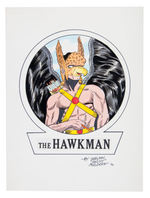 THE HAWKMAN” FULL COLOR ORIGINAL ART BY GOLDEN AGE ARTIST SHELDON MOLDOFF.