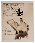 GROUP OF 11 AUTOGRAPHED ARTISTS SIGNED PHOTOS-EIGHT USED IN “18 FAMOUS CARTOONISTS” POSTCARD SET.