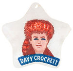 "DAVY CROCKETT" PAIR OF THIN VACU-FORM THIN PLASTIC PREMIUM BADGES.