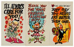 GIANT SIZE FUNNY VALENTINES/INSULT POSTCARDS TOPPS GUM CARD LOT.